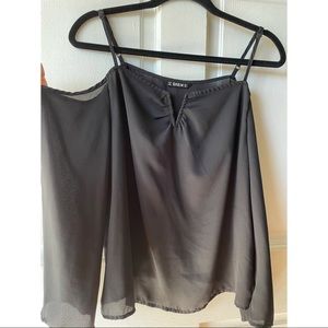 Sheer long black sleeve shirt